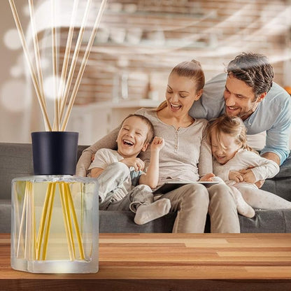 Lemongrass Reed Diffuser w/Natural Essential Lemongrass Oil 17 Fl Oz (500ml) - Intensive - Fresh and Long Lasting Fragrance - Scented Reed Diffuser - Diffuser Gift Set w/Bamboo Sticks