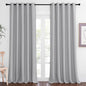 NICETOWN Sliding Door Window Treatment Blackout Patio Door Curtain Panels, Privacy Thermal Drapes for Bedroom Living Room Department with Grommet Top (Silver Grey, W66 x L110)