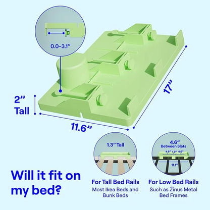 BedShelfie Bedside Shelf for Bunk Bed & Top Bunk, College Dorm Room Essentials, Clip On Nightstand, Bed Side Table Tray Organizer - Cup Holder, Black