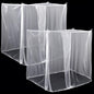 2 Pcs 4 Corners Mosquito Net for Bed Canopies Netting Bed Drapes Mesh for Twin Full Queen King Size Camping Home Outdoor Travel Dormitory(White,L75 X W60 X H67 Inch)