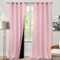 BGment Baby Pink 100% Blackout Curtains for Nursery Bedroom 95 Inch Length 2 Panels, Thermal Insulated Full Light Blocking Grommet Noise Cancelling Window Curtains for Girls Room, 52 Inch Wide Each