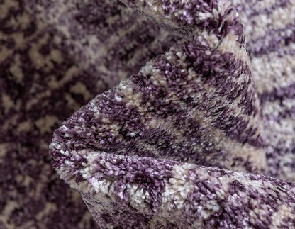 Unique Loom Del Mar Collection Area Rug - Jennifer (3' 3" x 5' 3" Rectangle, Purple/ Ivory)