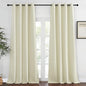 NICETOWN Blackout Curtain 95 inches Long for Living Room - Grommet Top Thermal Insulated Window Treatment Energy Saving Sound Reducing Drape for Bedroom (Beige, 1 Panel, W52 x L95)