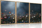 LHIUEM Large Nature Moody Floral Framed Canvas Wall Art,Abstract Dark Wall Decor,Wildflower Botanical Landscape Wall Painting,Picture Artwork for Living Room,Bedroom,Dining Room,Office -24"x36"x3