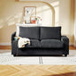 71" Loveseat Sofa, Modern Couches for Living Room,Corduroy Recliner, Dual armrest Storage Space, Integrated Spring Cushion, Solid Wood Frame, Built-in USB Charging Port (Dark Gray)
