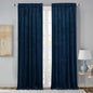 StangH Navy Blue Velvet Curtains - Elegant Thermal Insulated Drapes for Living Room, Heavy Soft Privacy Sliding Door Curtains with Noise Reduction, W52 x L105, 2 Panels