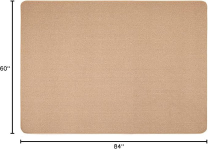 House, Home and More Skid-Resistant Carpet Indoor Area Rug Floor Mat - Pebble Beige - 5 Ft X 7 Ft - Non Slip Rubber Backing, Stain Resistant, Dog Friendly, Living Room Bedroom Kitchen Entryway