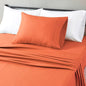 Amazon Basics Lightweight Super Soft Easy Care Wrinkle Free Microfiber 3 Piece Bed Sheet Set with 14-Inch Deep Pockets, Twin, Brick, Solid, Kids, Men & Women Bedding