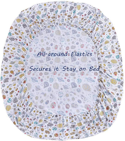 JSD Universe Planets Kids Sheet Set Twin Size, 3 Piece Space Theme Microfiber Sheets Deep Pocket