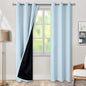 BGment Baby Blue 100% Blackout Curtains for Nursery Bedroom 84 Inch Length 2 Panels, Thermal Insulated Full Light Blocking Grommet Noise Cancelling Window Curtains for Kids Room, 38 Inch Wide Each