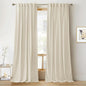 RYB Home Beige Velvet Curtains 84 inches - Curtains for Living Room, Thermal Insulated Noise Reducing Panels Soft Luxury Window Decor for Kids Bedroom, Width 52 x Length 84 inch, Beige, 2 Panels