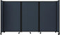 Versare Room Divider 360 Portable Wall Partition | Folding Panels | Large Freestanding Divider | Locking Wheels | Temporary Room Separator