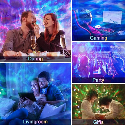 Galaxy Projector with HiFi Bluetooth Speaker & 15 White Noise Sounds - Remote & Timer Controlled Night Light for Bedroom or Kids Room