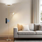 Gold Torchiere Floor Lamp - 2 Way LED Standing Lamp with Reading Light, Dimmable 72'' Tall Lamp with Remote Color Changing, 34W Mordern Uplighter for Living Room Bedroom Office