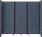 Versare Room Divider 360 Portable Wall Partition | Folding Panels | Large Freestanding Divider | Locking Wheels | Temporary Room Separator