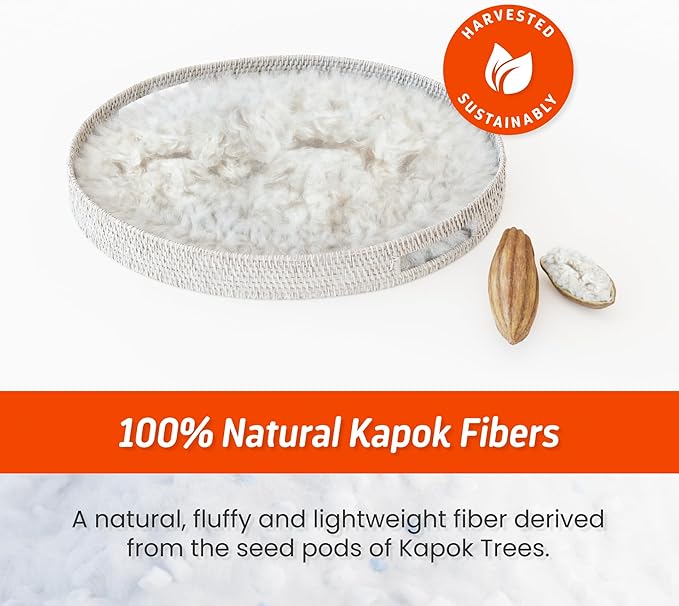 Layla Sleep, Adjustable Fill Kapok Pillow, Luxurious Cooling Pillow, Queen (Single), Supportive for Head, Neck, Fully Adjustable, Natural Material That is Light and Airy. Sleep Better-Kapok Pillows