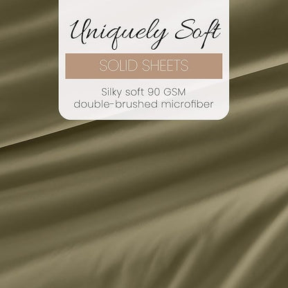 Linen Market Bed Sheets for Twin Size Bed (Sage) - Sleep Better Than Ever with These Soft and Cooling Twin Sheets - Deep Pocket Fits 16" Thick Beds - 3 Piece Twin Sheet Set