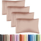 CGK Unlimited King Size Microfiber Pillowcase Set, 4 Pieces, Mauve