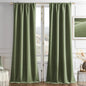 Joydeco Coconut Green Velvet Curtains 96 Inches 2 Panels, Luxury Thermal Insulated Soft Green Curtains for Bedroom & Living Room, Room Darkening Velvet Drapes, Rod Pocket (52W x 96L)