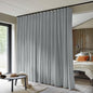 Room Divider Curtains Total Blackout Privacy Curtain Panel Room Thermal Insulated Noise Reduction Curtains for Bedroom Window Living Room Ceiling Track Curtain W 10 ft × H 7 ft Grey