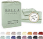 Bella Coterie Luxury Bamboo Viscose Twin Size Sheet Set | 100% Organically Grown | Ultra Soft | Cooling for Hot Sleepers | 18" Deep Pocket [Sea Glass]