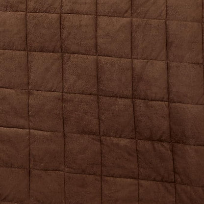 Camden Luxury Bedding | Chocolate Brown Color | Fitted Hollywood Daybed Bedding | Faux Suede Box Quilted Design | 5 Piece Set With Extra Long Hollywood Cover, 2 Bolster Shams, and 2 Bolster Pillows