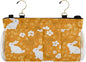 Bedside Caddy Hanging Bunk Bed Caddy Bed Organizer Hanging Pocket with 2 Hooks Bedside Storage Organizer Pocket Bag Holder White Flowers Bunny Orange Leaf