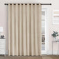 Macochico Extra Wide 100% Blackout Chenille Curtains 100" Wx102 L Thermal Curtains for Sliding Door Room Divider Living Room Bedroom Hotel Taupe Blackout Curtains Grommet with Tieback 1 Panel