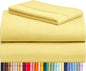 LuxClub 3 PC Twin Sheet Set, Deep Pockets Wrinkle Free Cooling Bed Sheets Hotel Bedding for Women, Men, Kids & Teens, Includes 1 Fitted Sheet, 1 Flat Sheet and 1 Pillowcase-Silky Soft Lemon