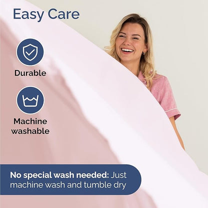Twin 4 Piece Sheet Set - Cooling, Comfy & Breathable - Hotel Luxury Bedding, Includes Fitted Sheet for Women, Men, Kids & Teens - 1 Flat, 1 Fitted Sheet, 2 Pillowcases w/Deep Pockets - Lavender Pink