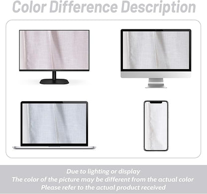 DriftAway Double Layer Linen Blackout Tie Up Curtains Thermal Insulated Fully Lined Balloon Roman Shade Bathroom Window Adjustable Rod Pocket for Small Window 39 Inch by 55 Inch Ivory