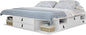 memomad Bali Storage Platform Bed with Drawers (Queen Size, Off White)