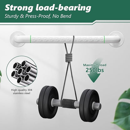 Grab Bars for Shower,2 Pack 20 Inch Shower Handle Bath Grab Rails with Anti-Slip Grip and Safety Luminous Circles,Stainless Steel Bath Handle Bathroom Grab Bar for Seniors, and Disability.