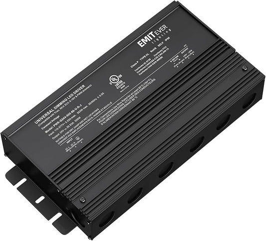 EMITEVER Dimmable Led Driver, 500W AC 110V-277V to DC 24V Transformer, 5-in-1 Dimming: ELV/MLV/TRIAC / 0-10V / 1-10V / 10V PWM/Potentiometer, Waterproof IP67 and UL Listed