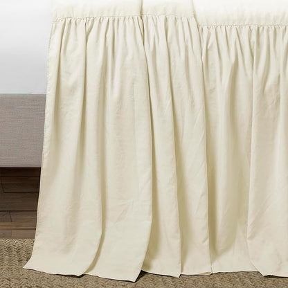 Lush Decor Ruffle Skirt Bedspread Set - 3-Piece Luxurious Farmhouse Bedding - Elegant Ruffle Detail - Timeless Style - Soft Lightweight Sheets - King, Ivory