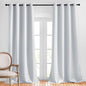 NICETOWN Room Darkening Curtain Panels - Home Fashion Ring Top Thermal Insulated Room Darkening Curtains for Bedroom/Nursery (Greyish White=Light Grey, 2 Panels, 52 inches W x 95 inches)