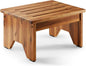 Holana 9" Acacia Wood One Step Stool for Adults - 300 Lbs Wooden Step Stools Heavy Duty for High Bed Riser, Bathroom, Bedroom - Small Stepping Stool for Elderly, Seniors, Kids, Handicap Use Indoor