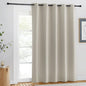 NICETOWN Blackout Natural Curtain for Living Room - Grommet Thermal Insulated Solid Room Darkening Thermal Curtain Drape Sound Reducing for Bedroom/Living Room (1 Panel, W66 x L84)