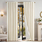 Lazzzy Blackout Velvet Curtains for Living Room Bedroom 84 Inch Long Insulated Lined Drapes Rod Pocket Modern Window Treatments 2 Panels Set Vanilla