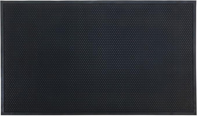Guardian Easy Step Scraper 6X8 (69in x 93in) Indoor/Outdoor, Heavy-Duty, Solid Rubber Floor Mat,Black