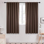 Deconovo Blackout Curtains, Thermal Insulated, W52 x L72 2 Panels, Back Tab, Machine Washable, Room-Darkening Drapes for Bedroom/Living Room Brown