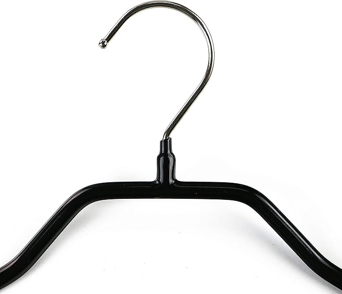 Mawa by Reston Lloyd BodyForm Series Non-Slip Space-Saving Clothes Hanger for Jackets, Suits and Coats, 16-1/2", Style 42/L, 1-Each, Black
