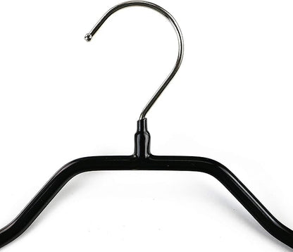 Mawa by Reston Lloyd BodyForm Series Non-Slip Space-Saving Clothes Hanger for Jackets, Suits and Coats, 16-1/2", Style 42/L, Black, Set of 2