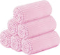 Buryeah 6 Pcs Flannel Throw Blanket Bulk 50 x 60 in Sleepover Blanket Outdoor Wedding Throw Lightweight, Oeko-tex Standard 100 Certified for Sofa Homeless Gifts (Pink)
