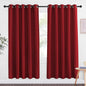 NICETOWN Burgundy Red Blackout Curtains for Bedroom 72 Inches Long, Thermal Insulated Room Darkening Grommet Window Curtains for Living Room Nursery, 66 inch x 72 inche, 1 Panel