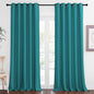 NICETOWN Patio Blackout Curtain Panels - Extra Wide Sliding Door Thermal Insulated Drape, Privacy Room Divider Curtain for Bedroom Office (Peacock Teal, 66 x 118 Inch Long)