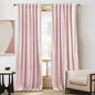 RYB HOME Pink Velvet Curtains 84 inches - Blackout Curtains for Living Room, Thermal Insulated Noise Reducing Panels Soft Luxury Window Decor for Bedroom, Blush Pink, W52 x L90 inches, 2 Panels