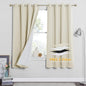 RYB HOME Soundproof & Dust Particle Filtering Curtains 100% Blackout Thermal Insulated Window Treatment Air Filter Drapes for Bedroom Living Room Kids Nursery, Beige, W52 x L63 inch, 2 Panels