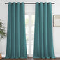 NICETOWN Blackout Curtains 120 inch Length for Sliding Glass Door, Grommet Thermal Insulated Room Darkening Sound Reducing Drapes for Room Divider, 1 Panel, W52 x L120, Sea Teal