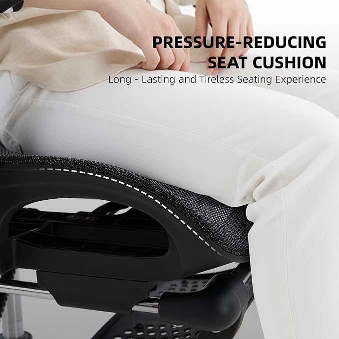 Office Chair with 3D Adjustable Lumbar Support,Ergonomic Computer Chair,Adjustable Headrest and Armrests, 400lbs Capacity,Tilt-Swivel,Premium Mesh Desk Chair for Office,Home & Gaming (Grey)